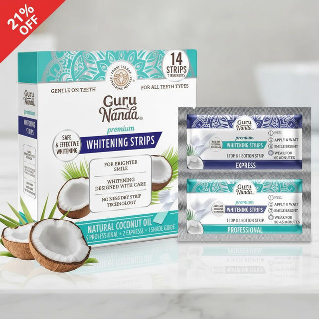Whitening Strips, 7-Day Treatment (7 Packets - 2 Strips per Pack)- Enamel-Safe Strips for Sensitive Teeth - Non-Slip, Dry Strip